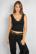 Lace detail tank top