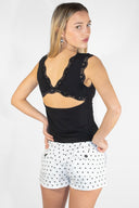 Lace detail tank top