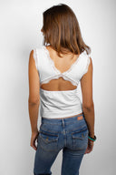Lace detail tank top