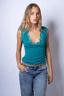 Lace detail tank top