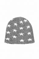 Star print knit beanie