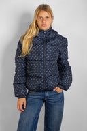 Polka dot bomber jacket