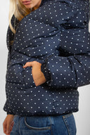 Polka dot bomber jacket