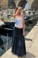 Long ruffle skirt