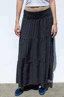 Long ruffle skirt