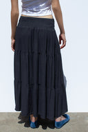 Long ruffle skirt