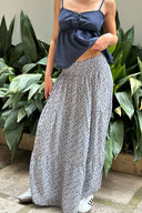 Long ruffle skirt