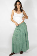 Long ruffled skirt