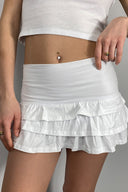 Ruffled mini skort