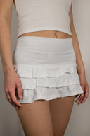 Ruffled mini skort