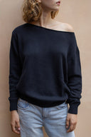 Boat neck sweater