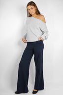 Boat neck sweater