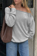 Boat neck sweater