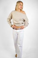 Boat neck sweater