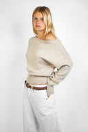 Boat neck sweater