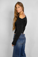Boat neck sweater