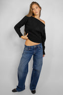Boat neck sweater