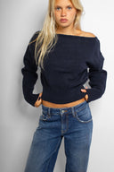 Boat neck sweater