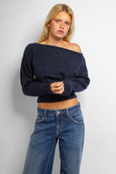 Boat neck sweater