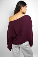 Off-shoulder knit sweater