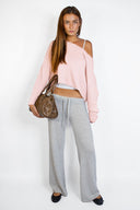 Off-shoulder knit sweater