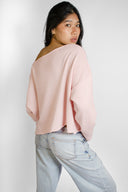 Off-shoulder knit sweater