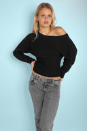 Boat neck sweater