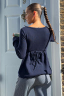 Wrap front v-neck sweater