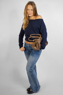 Boat neck sweater