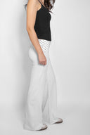 Wide-leg pants with cuffs