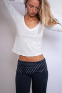 Wide-leg pants with cuffs
