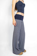 Wide-leg pants with cuffs