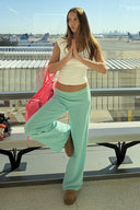 Waistband palazzo pants