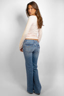 Low-Waist Flared Jeans