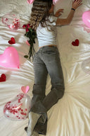 Low waist flared jeans