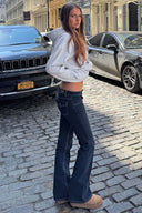 Low waist flared jeans