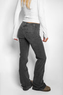 Double button flared jeans
