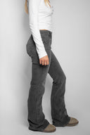 Double button flared jeans