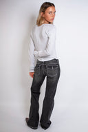Low-Waist Flared Jeans