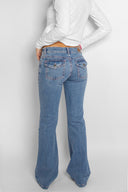 Low-waist flare jeans