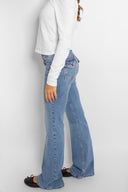 Low-waist flare jeans