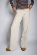 Trousers with turn-up hem