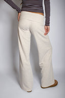 Trousers with turn-up hem