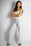 Wide-leg joggers with cuffs