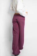 Wide-leg joggers with turn-up