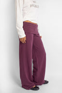 Wide-leg joggers with turn-up