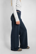Wide-leg joggers with turn-up