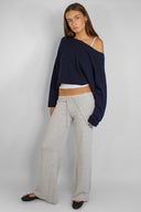 Wide leg knit pants