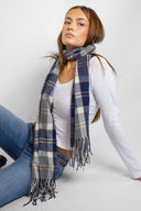 Tartan fringe scarf