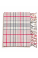 Plaid fringe scarf